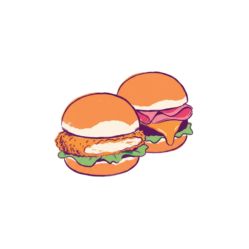 Miniburgery s řízečky a se šunkou a sýrem, cherry rajčata 2x130 g