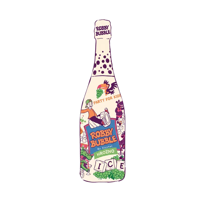 Dětské šampaňské Robby Bubble ICE hrozno, 0,75 l