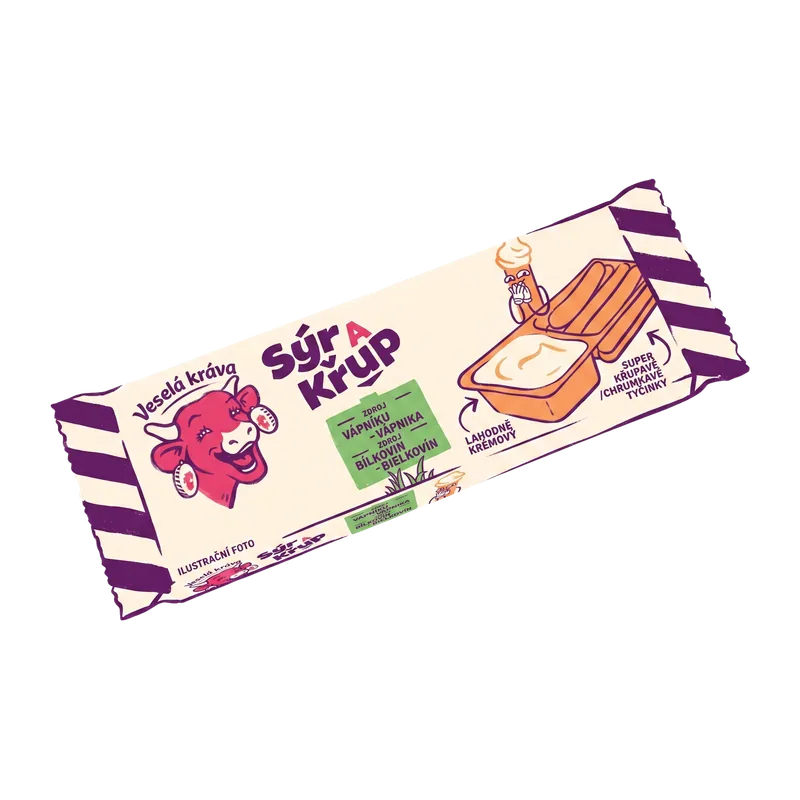 Veselá Kráva Sýr a Křup přírodní, 140 g